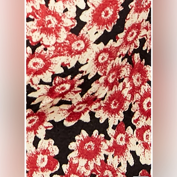 Free People Printed Lace-Up Mini Dress in Black Combo - Picture 7 of 7